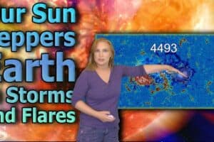 Solar Storms Peppering the Earth